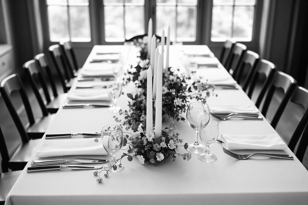Wedding table setting